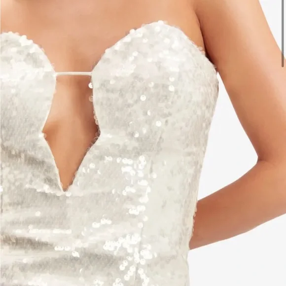 Bardot Cream Strapless Dress - Picture 3 of 4